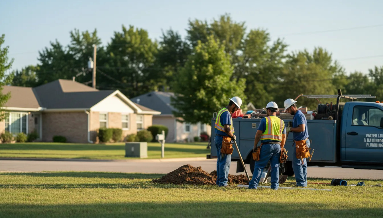 Residential water line and bathroom plumbing service in Dierks, AR